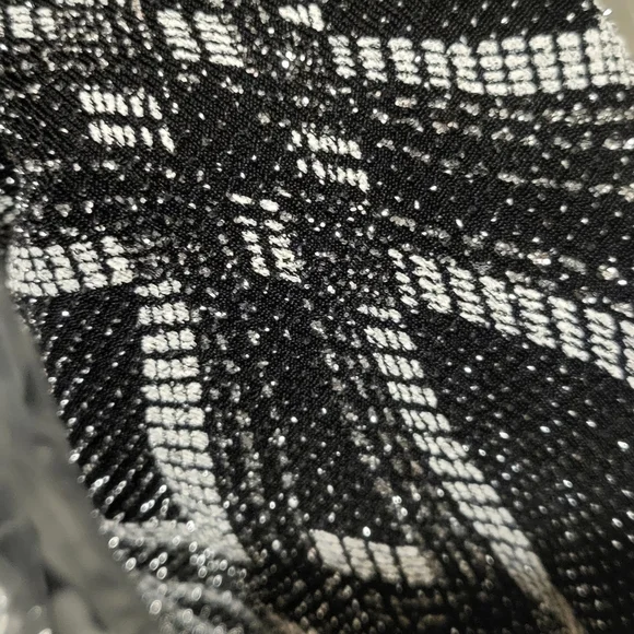 Ignite Evening Dress Size 20W Gray and Black Sparkly Geometric Pattern - Picture 7 of 7